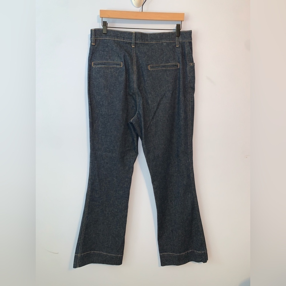 Pilcro Anthropologie Clean Rinse High-Rise Flare Jeans size 33 thigh wide hem - Picture 6 of 12